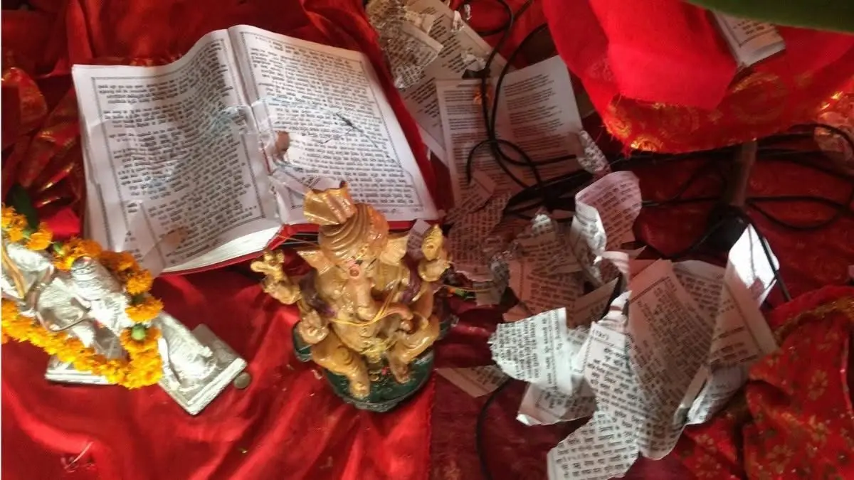 Desecration of the Holy Ramayana at a temple in Suva.