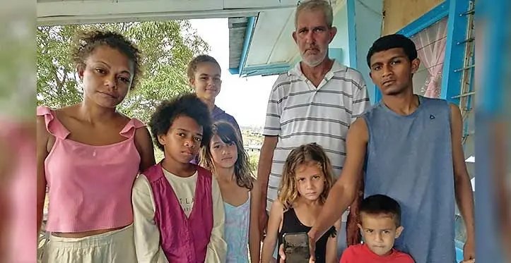 The family at their home in Mulomulo, Nadi, on September 17, 2023. Photo: Mereleki Nai