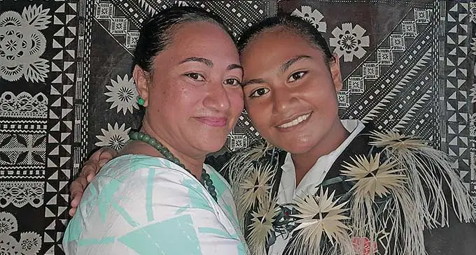 Proud mother Elizabeth Rafai with daughter and Adi Cakobau School head girl Sofia Rafai after the prefect induction on February 16, 2024 Photo: Wati Talebula-Nuku