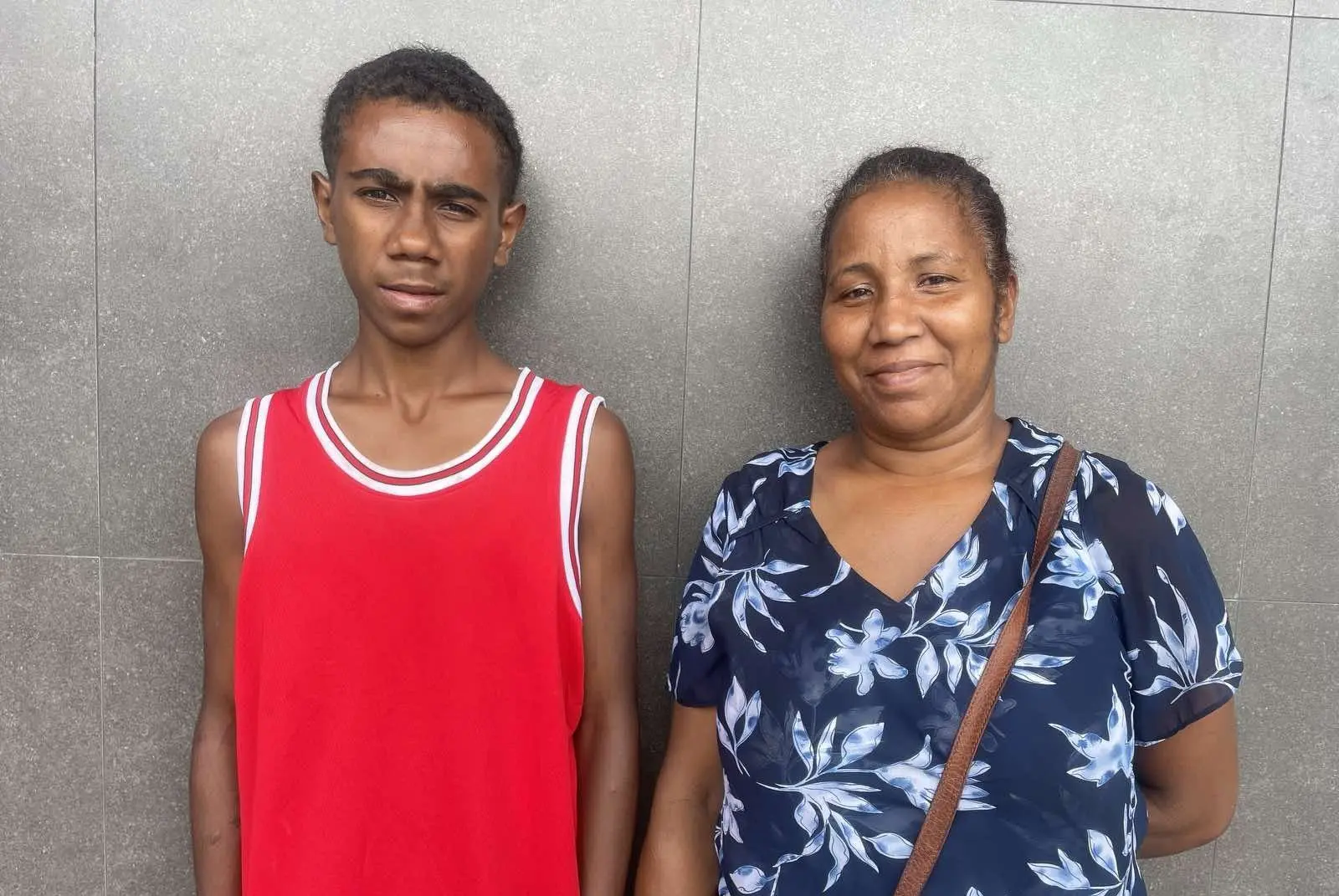 Salaseini Vasuwaqa with her son, Usaia Tavutu.