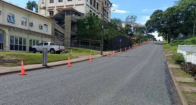 Roadworks completed on Pratt Street, Suva. Photo: Fiji Roads Authority