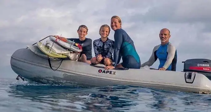 Robyn Cooper and her family at the Mamanucas