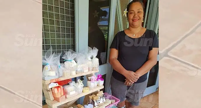Linda Andrews with her products. Photo: Nicolette Chambers