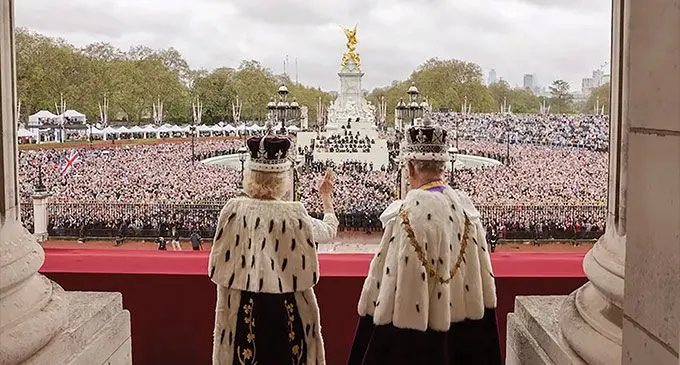 As the Royal Family shows off its wealth during the coronation, some are calling for greater acknowledgement of the origins of that wealth. Photo: Buckingham Palace/Handout