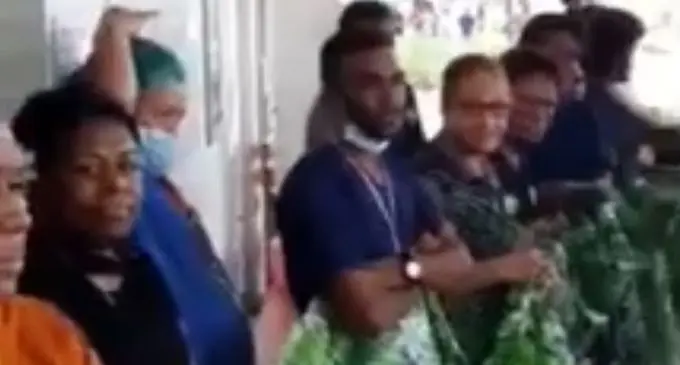 A still from the video circulating on social media