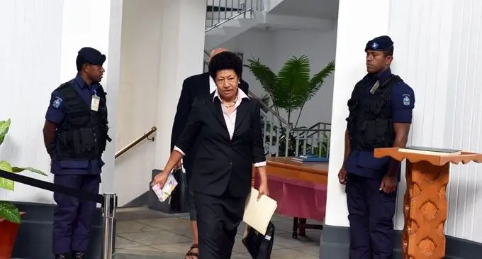 Leader of Opposition Ro Teimumu Kepa at Parliament