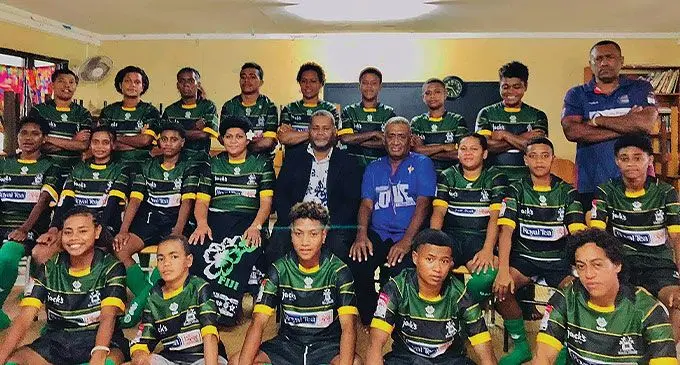Ovalau women’s rugby team and officials in Levuka on March 12, 2024. They have bowed out of of the Royal Tea Ranadi Cup quarterfinal. Photo: Ovalau Rugby