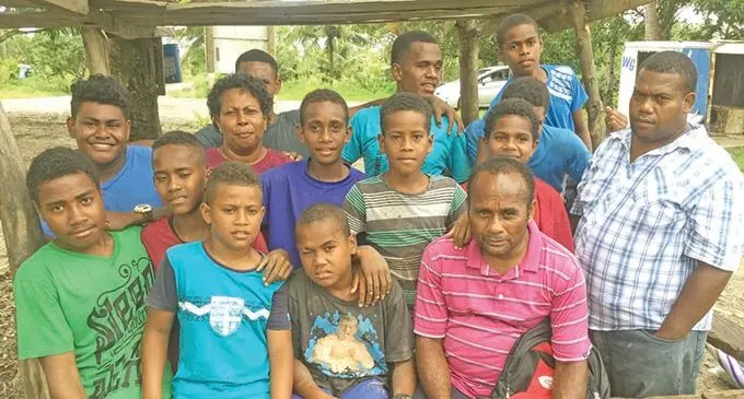 Some of the passengers of the bus that veered off the road and tumbled along Kiuva Road in Tailevu on January 1.   Photo: Inoke Rabonu