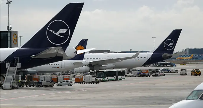 Airplanes of German air carrier Lufthansa are pictured at the airport in Frankfurt. Photo: Reuters 