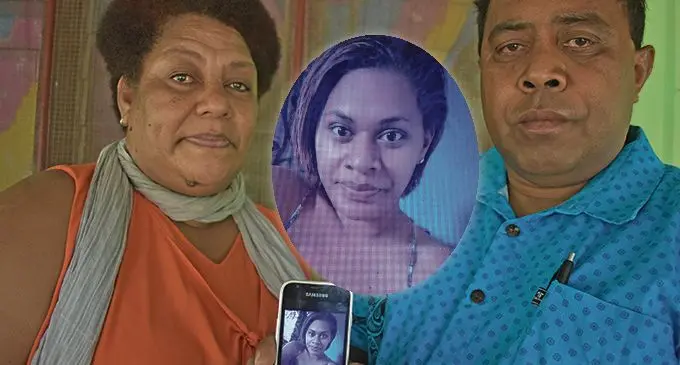 Parents of Aliti Leno Mataniwai. INSET: Aliti Leno Mataniwai.