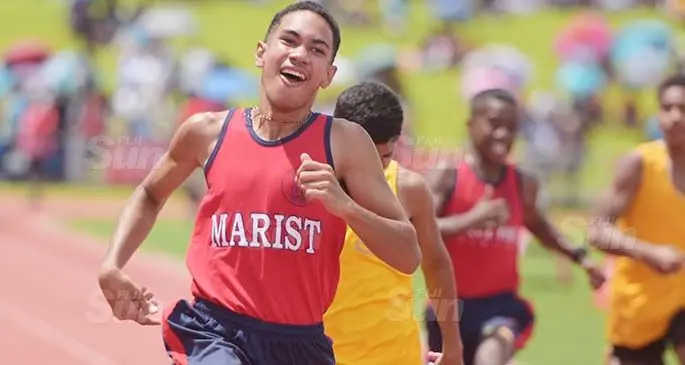 Julius Ah Sing won the sub-junior 100meters final at ANZ Stadium on March 5, 2021. Photo: Ronald Kumar