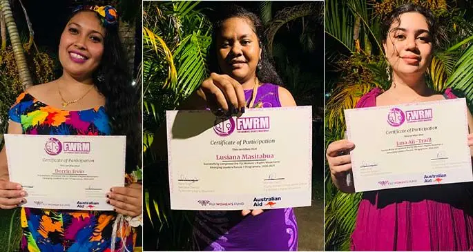 Dorrin Irvin, Lusiana Masitabua and Jana Ali-Traill. Photo: Wati Talebula-Nuku