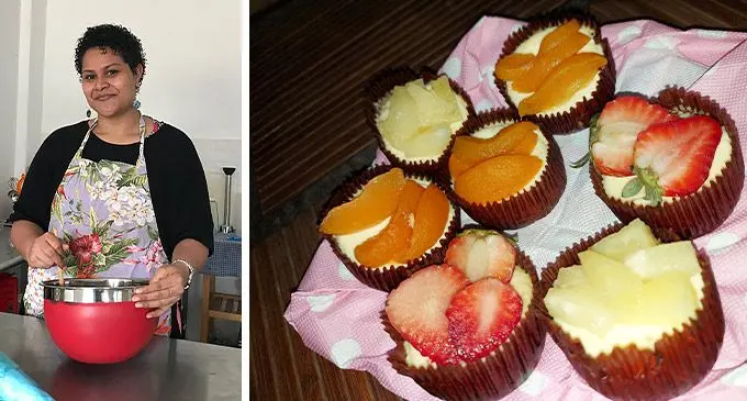 Helen Whippy Raravula and her sweet treats. Photo: Sosiveta Korobiau