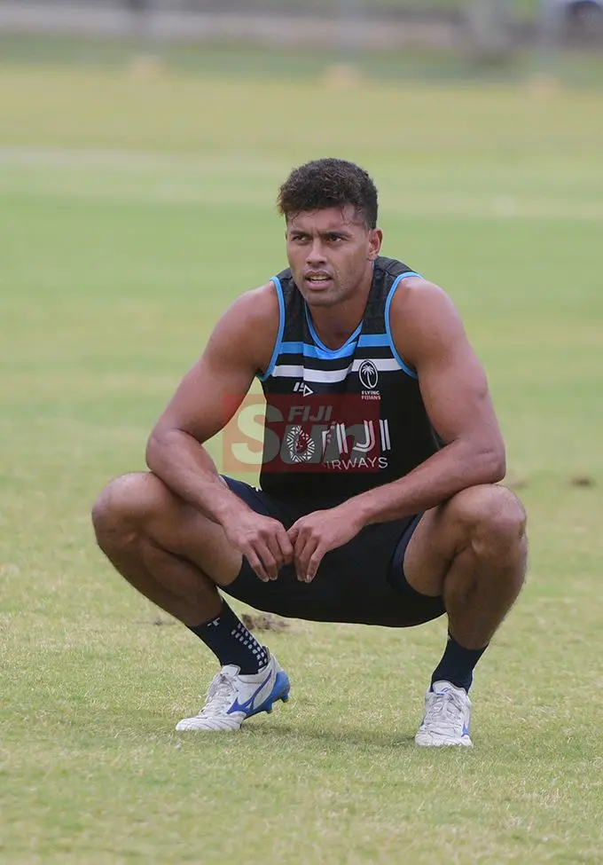 Ben Volavola during Fiji Airways Flying Fijians during training at  Albert Park on August 16, 2019. Photo: Ronald Kumar.