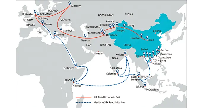 The Belt and Road Initiative includes one-third of world trade.