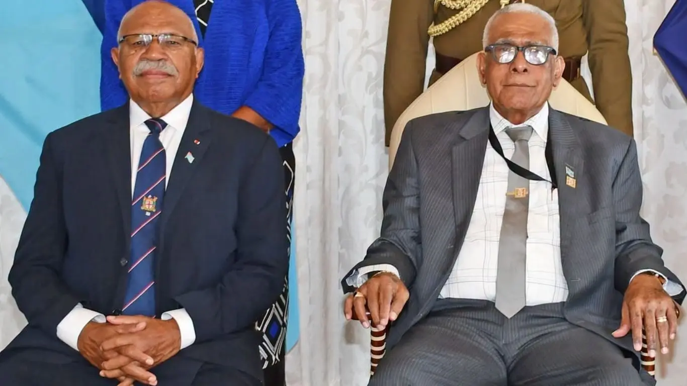 From left: Prime Minister Sitiveni Rabuka and President Ratu Naiqama Lalabalavu.