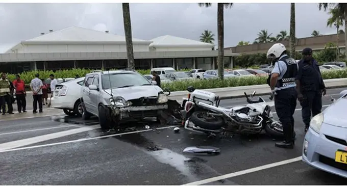 The police cyclist from the Southern Division Highway was closing the road for a VIP escort when the alleged incident occurred.
