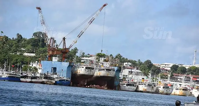Companies which clean ship hulls and do underwater service and inspection have also been given non-compliance notices by the Department of Environment. Photo: Ronald Kumar