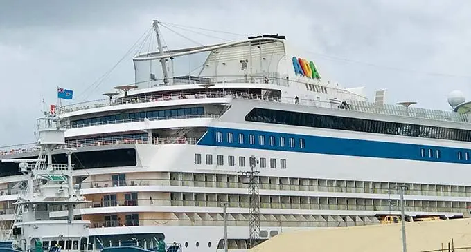 German owned cruise liner AIDAmar docks in Suva on December 23, 2022. Photo: Laisa Lui