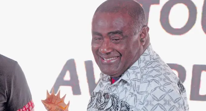 Ilimeki Susu Director Sabeto Mud pool and Hot spring winner the Fiji Sun sponsored Tourism Award during FDB National SME awards at Grand Pacific Hotel on February 28, 2019. Photo: Ronald Kumar.