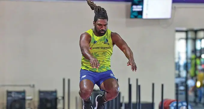 Swire Shipping Fijian Drua halfback Moses Sorovi during training at the Drua homebase in Legalega, Nadi on April 18, 2024. Photo: Fijian Drua