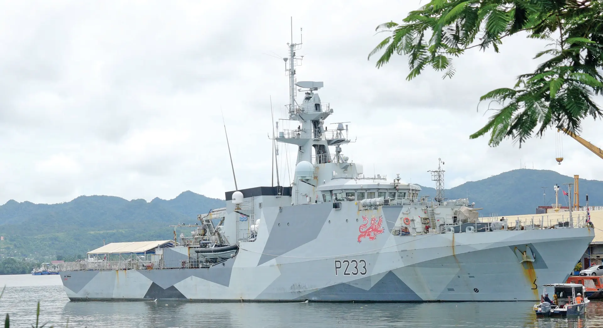 HMS Tamar naval ship berth at Kings Wharf in Suva on March 26, 2024. Photo: Ronald Kumar