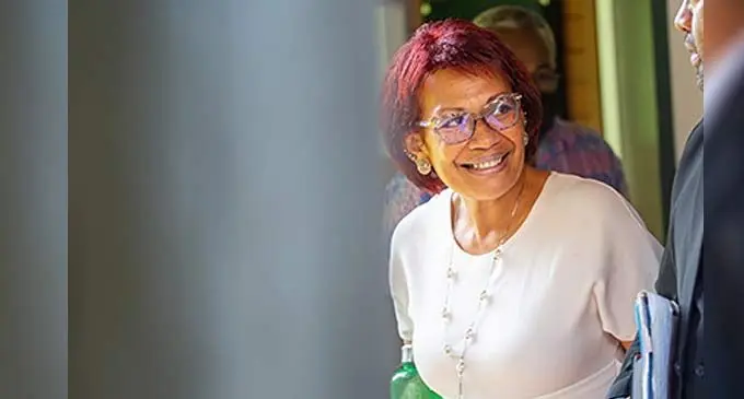 Veronica Malani after the appeal yesterday. Photo: Leon Lord