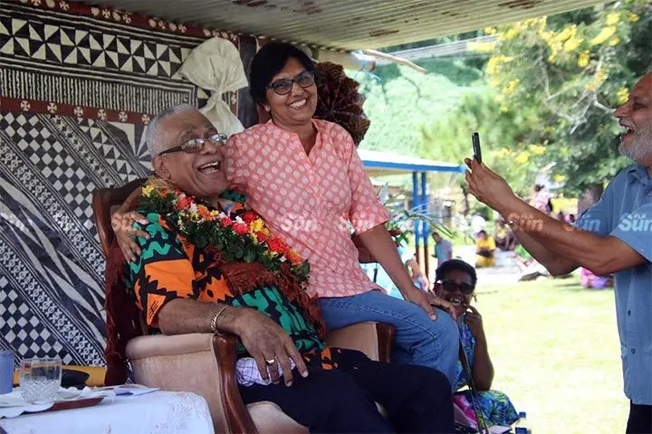 Businesswoman Umar Shapra with Ratu Naiqama.