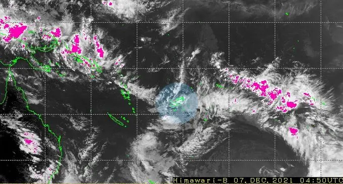 Satellite Image as at UTC 0450 Dec 7, 2021. Source: http://www.data.jma.go.jp