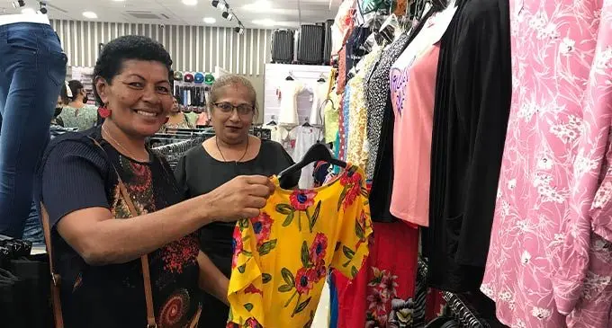 Paulina Uca shopping at the newly opened Nu-Look in Nausori. Photo: Laisa Lui
