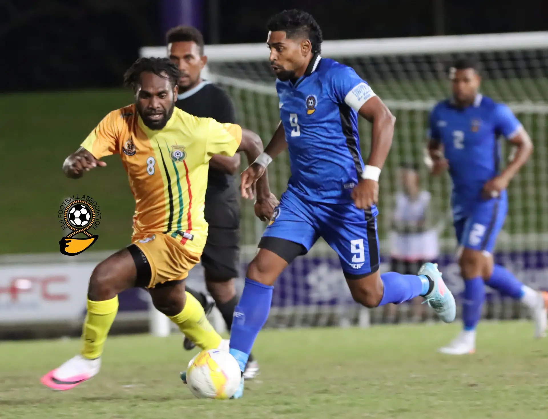 Fiji football captain Roy Krishna on the run against Vanuatu on September 21, 2026.