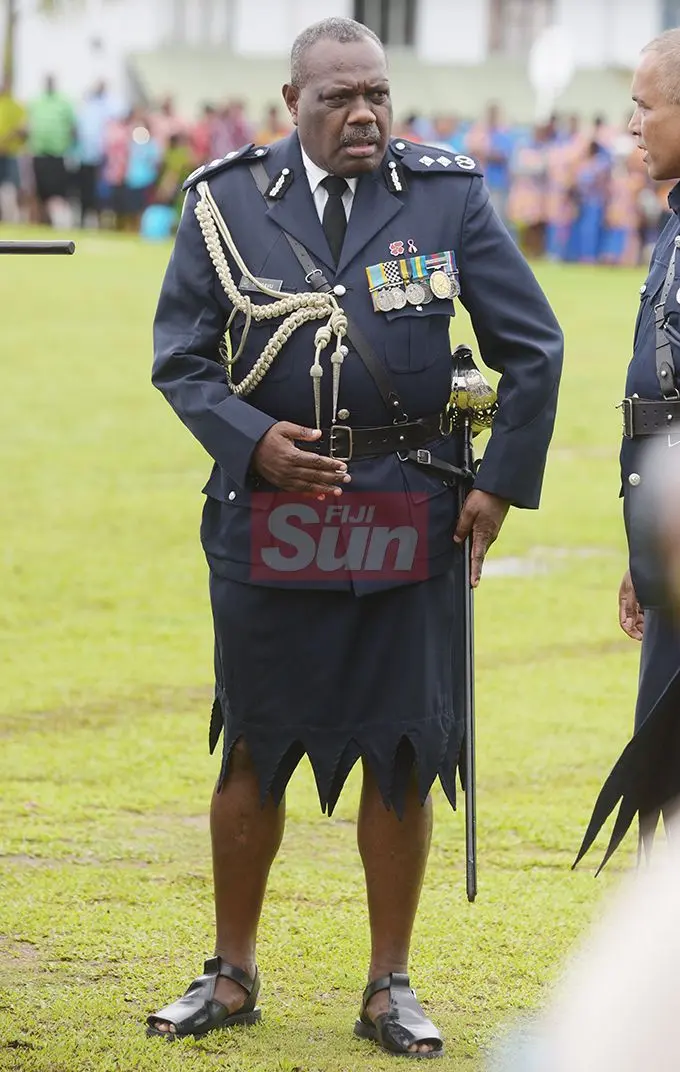 Acting Police Commissioner ACP Rusiate Tudravu during Police Pass-out parade at Nasova Police Academy on October 18, 2019. Photo: Ronald Kumar.