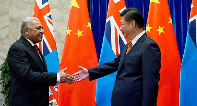 A meeting between Prime Minister Voreqe Bainimarama and Chinese President Xi Jinping in 2015.