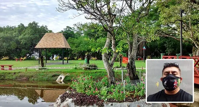 Part of My Suva Park with the inserted image of Zoom Catering owner and operator, Paul Mckenzie.