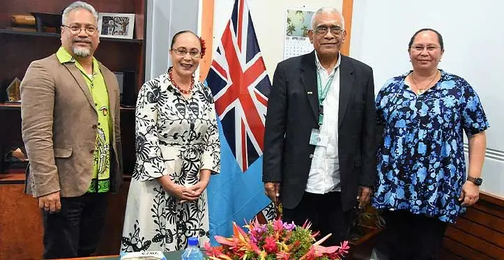 Speaker of Parliament Ratu Naiqama Lalabalavu with New Zealand Government’s representatives in Parliament on April 20, 2023.. Photo: DEPTFO NEWS