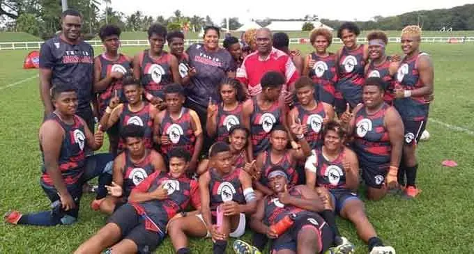 The Navosa women’s rugby team after their win 34-29 win against Nasinu at Lawaqa Park, Sigatoka on July 1, 2022. Photo: Navosa Rugby Union
