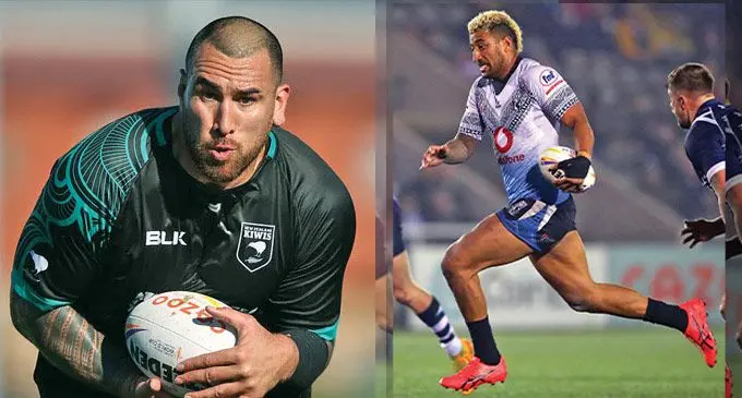 Left: elson Asofa-Solomona has laid the challenge against his Fijian Bati counterparts. Right: Viliame Kikau has been a key figure for the Fijian Bati team. 