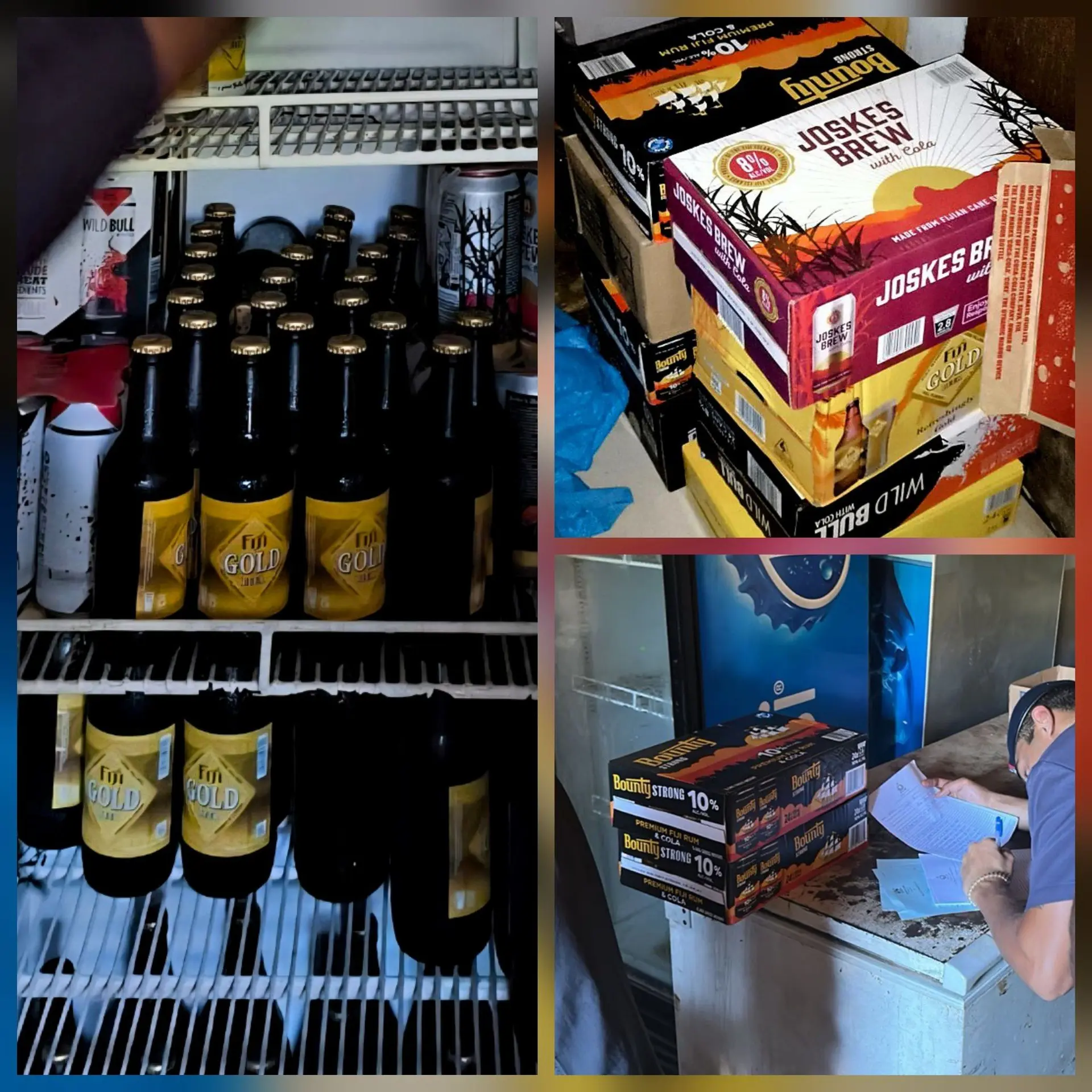 Six people were taken into custody on Sunday morning for allegedly selling liquor without a license in Nadawa.