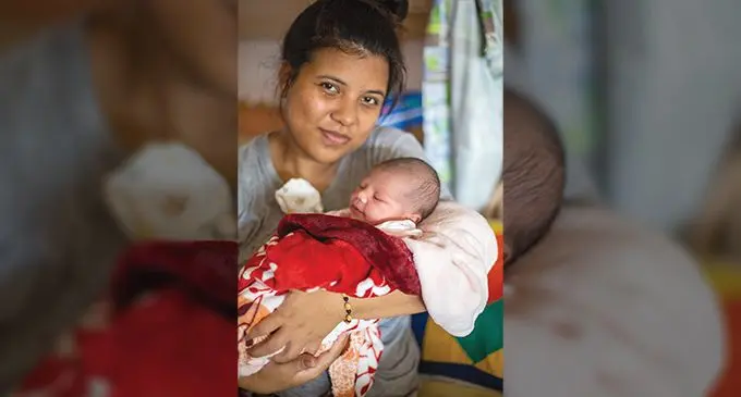 Meritoka Betero with her baby Beniti, at the CWM Hospital in Suva, on December 25, 2022. Photo: Leon Lord