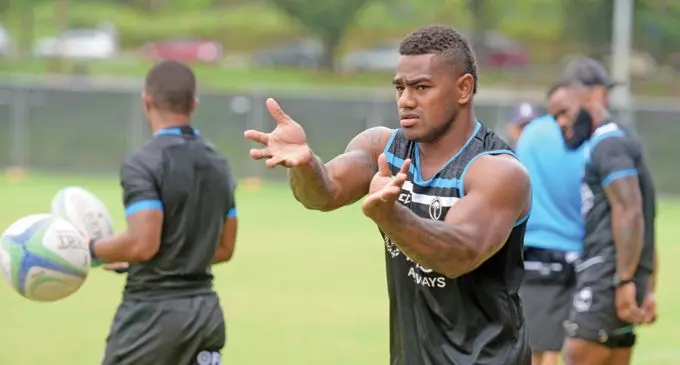 Josua Tuisova during the Fiji Airways Flying Fijians training at Albert Park. Poto: Ronald Kumar.