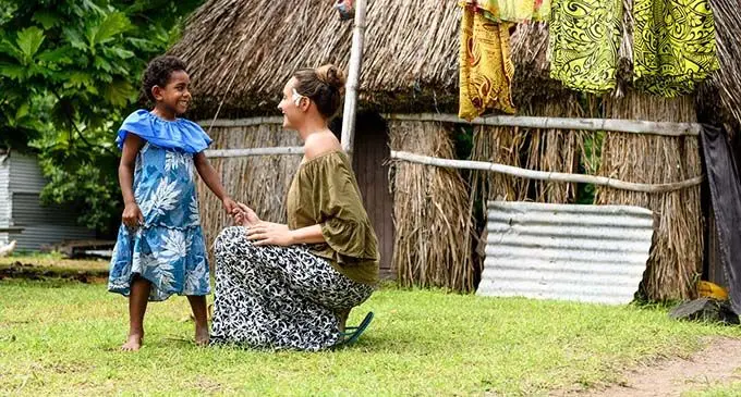 Visiting an island in the Yasawa Group.