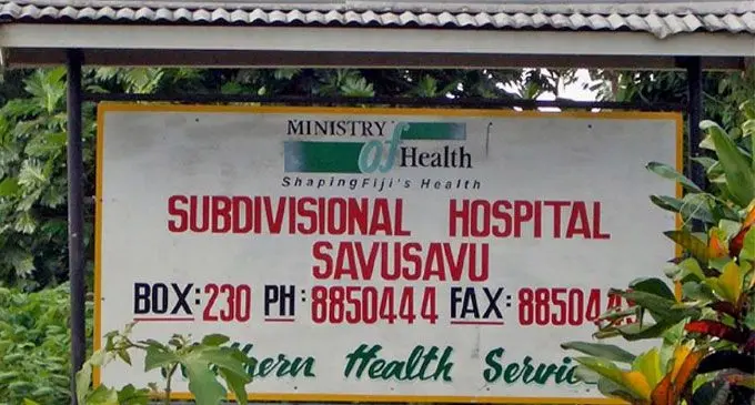 The Savusavu sub-divisional hospital entrance board