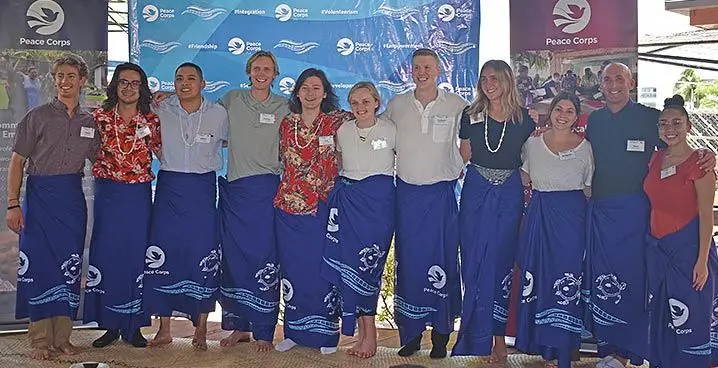 Peace Corps volunteers were traditionally welcomed at the Wailoaloa Beach Resort in Nadi on January 23, 2023. Photo: Mereleki Nai