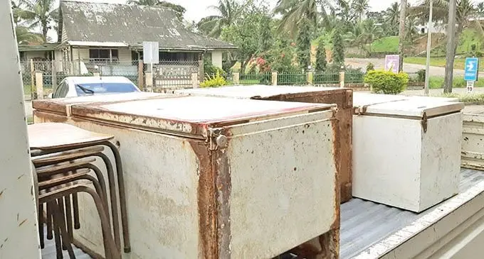 Old and rusted freezers confiscated by Nausori Town Council. Photo: Nausori Town Council 