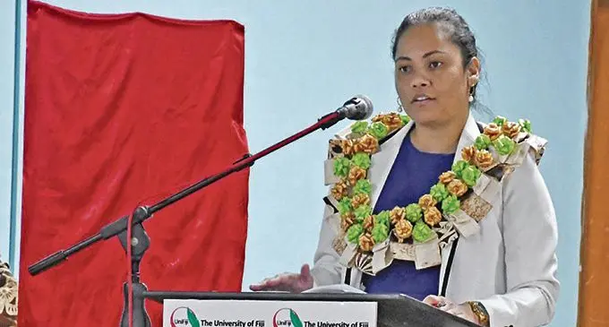 Acting Permanent Secretary for Communications and Director-General Digital Government Transformation, Cybersecurity and Communications Tupou’tuah Baravilala address participants of the Global Dialogue at the University of Fiji Saweni, Lautoka campus on October 3,2020.  Photo: DEPTFO News
