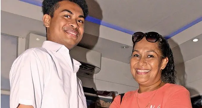 Pam Bainivanua with her son Emmanuel Bainivavanua.  Photo: Ronald Kumar