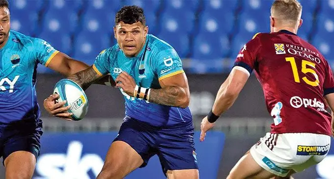 Moana Pasifika centre Levi Aumua has signed for Crusaders. Photo: Photosport