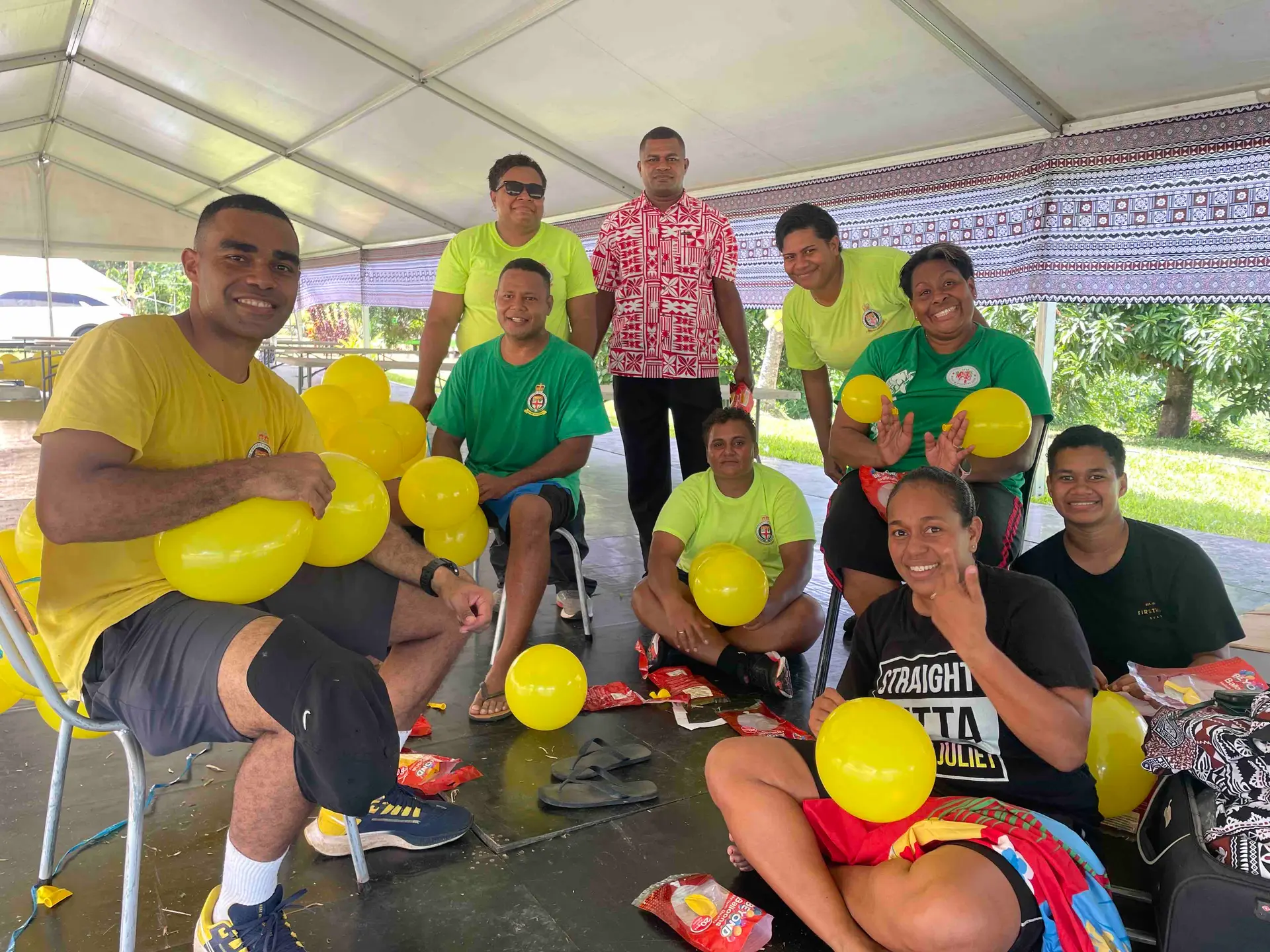 Officers from the Fiji Correction Service preparing for the Yellow Ribbon Walk to be held in Bua this Saturday.
