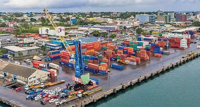 Aerial view of Port of Suva.