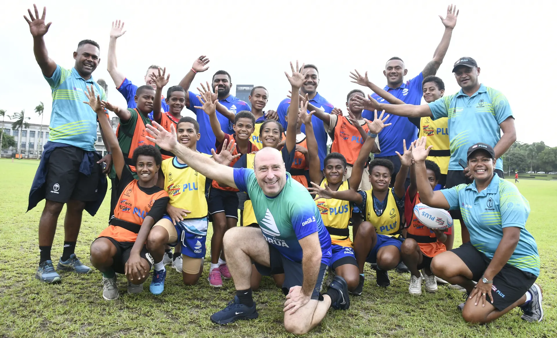 Australian High Commissioner to Fiji Peter Roberts    during the Sports clinic at Albert Park in Suva on May 6, 2026. 